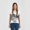 Ladies Slim Fit V Neck Poly-Rich Tee Thumbnail