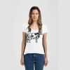 Ladies Slim Fit V Neck Poly-Rich Tee Thumbnail