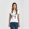 Ladies Slim Fit V Neck Poly-Rich Tee Thumbnail