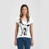 Ladies Slim Fit V Neck Poly-Rich Tee Thumbnail