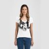 Ladies Slim Fit V Neck Poly-Rich Tee Thumbnail