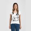 Ladies Slim Fit V Neck Poly-Rich Tee Thumbnail