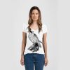 Ladies Slim Fit V Neck Poly-Rich Tee Thumbnail