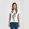 Ladies Slim Fit V Neck Poly-Rich Tee Thumbnail