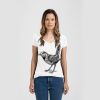 Ladies Slim Fit V Neck Poly-Rich Tee Thumbnail