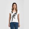Ladies Slim Fit V Neck Poly-Rich Tee Thumbnail