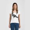 Ladies Slim Fit V Neck Poly-Rich Tee Thumbnail