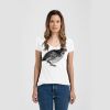 Ladies Slim Fit V Neck Poly-Rich Tee Thumbnail