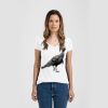 Ladies Slim Fit V Neck Poly-Rich Tee Thumbnail