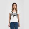 Ladies Slim Fit V Neck Poly-Rich Tee Thumbnail