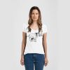 Ladies Slim Fit V Neck Poly-Rich Tee Thumbnail