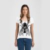 Ladies Slim Fit V Neck Poly-Rich Tee Thumbnail
