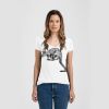 Ladies Slim Fit V Neck Poly-Rich Tee Thumbnail
