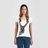 Ladies Slim Fit V Neck Poly-Rich Tee Thumbnail