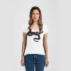 Ladies Slim Fit V Neck Poly-Rich Tee Thumbnail