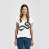 Ladies Slim Fit V Neck Poly-Rich Tee Thumbnail