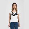 Ladies Slim Fit V Neck Poly-Rich Tee Thumbnail