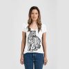 Ladies Slim Fit V Neck Poly-Rich Tee Thumbnail