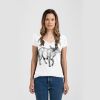 Ladies Slim Fit V Neck Poly-Rich Tee Thumbnail