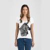 Ladies Slim Fit V Neck Poly-Rich Tee Thumbnail