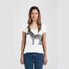 Ladies Slim Fit V Neck Poly-Rich Tee Thumbnail