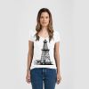 Ladies Slim Fit V Neck Poly-Rich Tee Thumbnail