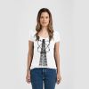 Ladies Slim Fit V Neck Poly-Rich Tee Thumbnail