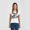 Ladies Slim Fit V Neck Poly-Rich Tee Thumbnail
