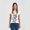 Ladies Slim Fit V Neck Poly-Rich Tee Thumbnail
