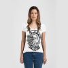 Ladies Slim Fit V Neck Poly-Rich Tee Thumbnail