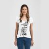 Ladies Slim Fit V Neck Poly-Rich Tee Thumbnail