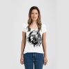 Ladies Slim Fit V Neck Poly-Rich Tee Thumbnail