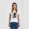 Ladies Slim Fit V Neck Poly-Rich Tee Thumbnail