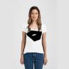 Ladies Slim Fit V Neck Poly-Rich Tee Thumbnail