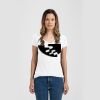 Ladies Slim Fit V Neck Poly-Rich Tee Thumbnail