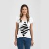 Ladies Slim Fit V Neck Poly-Rich Tee Thumbnail