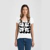 Ladies Slim Fit V Neck Poly-Rich Tee Thumbnail