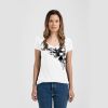 Ladies Slim Fit V Neck Poly-Rich Tee Thumbnail