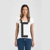 Ladies Slim Fit V Neck Poly-Rich Tee Thumbnail