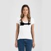 Ladies Slim Fit V Neck Poly-Rich Tee Thumbnail