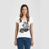 Ladies Slim Fit V Neck Poly-Rich Tee Thumbnail