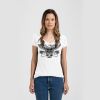 Ladies Slim Fit V Neck Poly-Rich Tee Thumbnail
