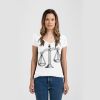 Ladies Slim Fit V Neck Poly-Rich Tee Thumbnail