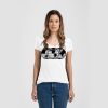Ladies Slim Fit V Neck Poly-Rich Tee Thumbnail
