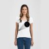 Ladies Slim Fit V Neck Poly-Rich Tee Thumbnail