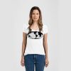 Ladies Slim Fit V Neck Poly-Rich Tee Thumbnail