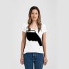 Ladies Slim Fit V Neck Poly-Rich Tee Thumbnail