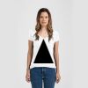 Ladies Slim Fit V Neck Poly-Rich Tee Thumbnail