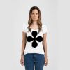Ladies Slim Fit V Neck Poly-Rich Tee Thumbnail