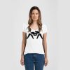Ladies Slim Fit V Neck Poly-Rich Tee Thumbnail